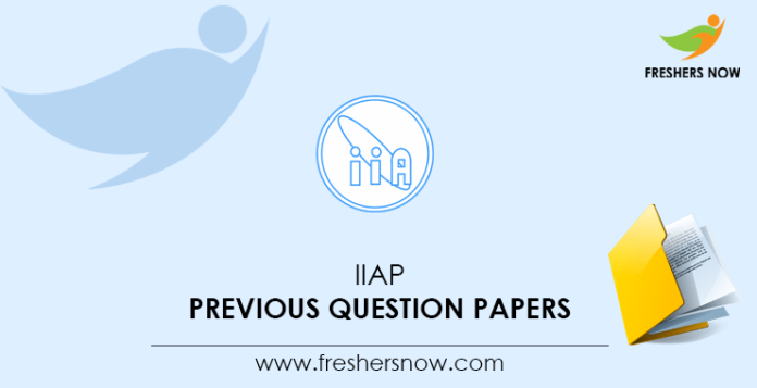 IIAP Previous Question Papers