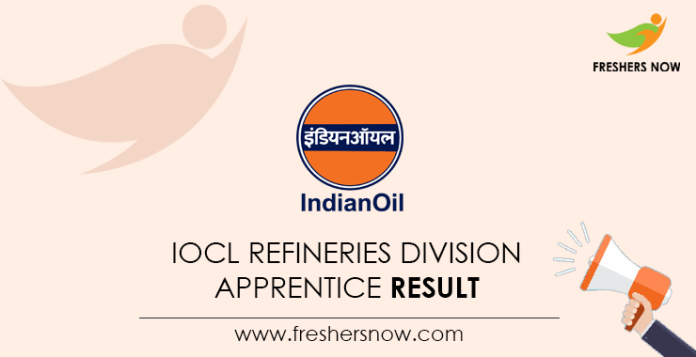IOCL-Refineries-Division-Apprentice-Result