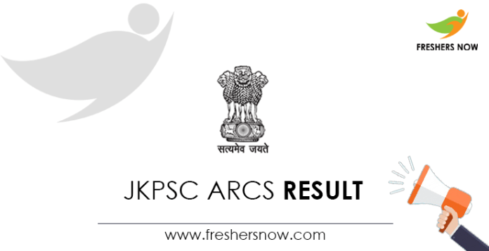 JKPSC-ARCS-Result