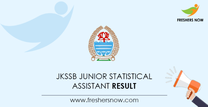 JKSSB Junior Statistical Assistant Result