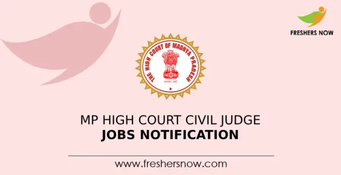MP High Court Civil Judge Jobs Notification