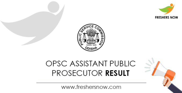OPSC Assistant Public Prosecutor Result