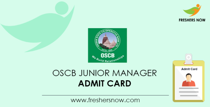 OSCB Junior Manager Admit Card