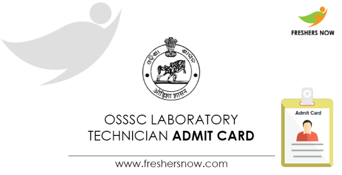 OSSSC Laboratory Technician Admit Card