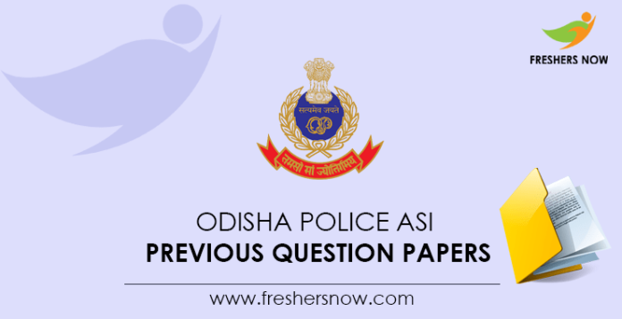 Odisha Police ASI Previous Question Papers