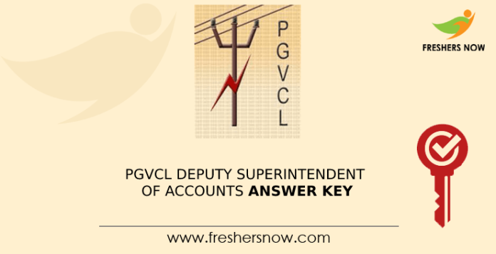PGVCL Deputy Superintendent of Accounts Answer Key