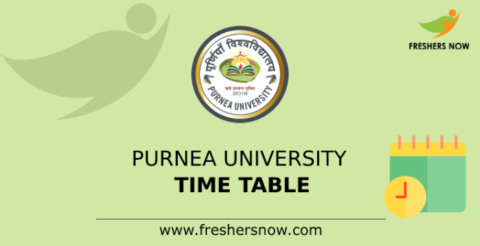 Purnea University Time Table