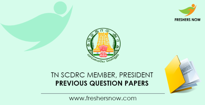 TN SCDRC Member President Previous Question Papers
