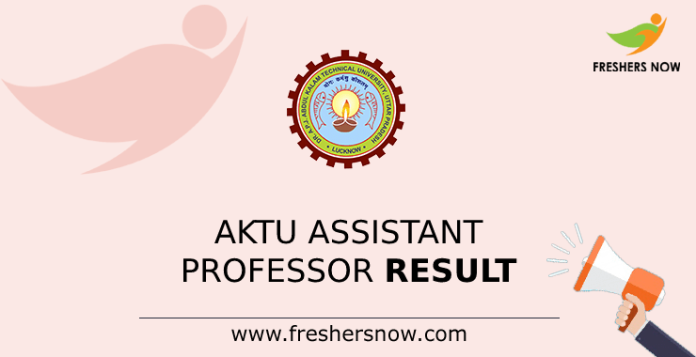 AKTU Assistant Professor Result