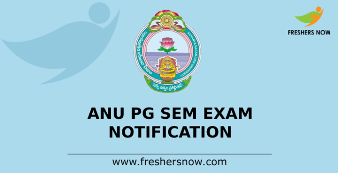 ANU PG Sem Exam Notification