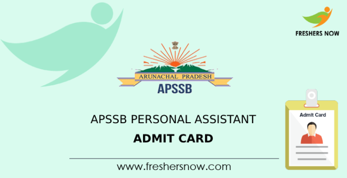 APSSB Personal Assistant Admit Card