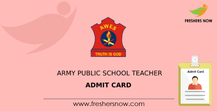 Army Public School Teacher Admit Card