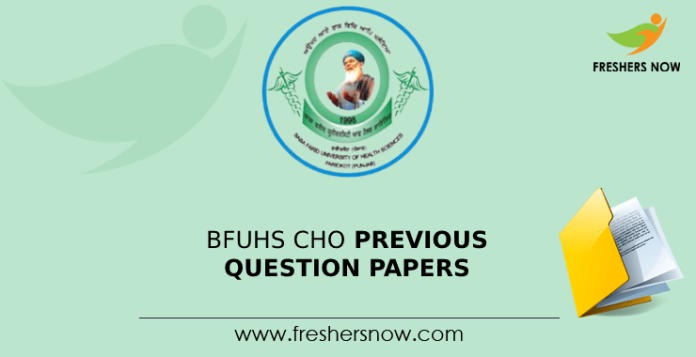 BFUHS CHO Previous Question Papers