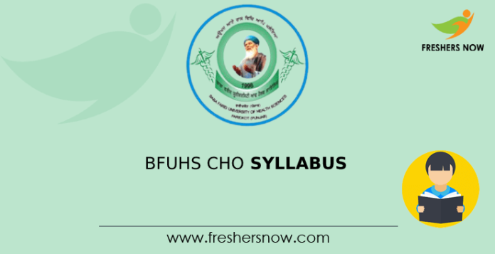 BFUHS CHO Syllabus
