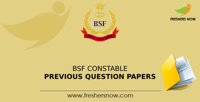 BSF Constable Previous Question Papers