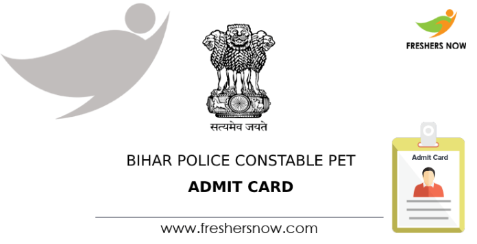 Bihar Police Constable PET Admit Card