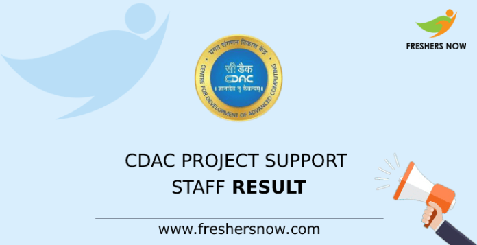 CDAC Project Support Staff Result