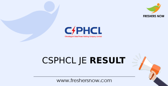 CSPHCL JE Result
