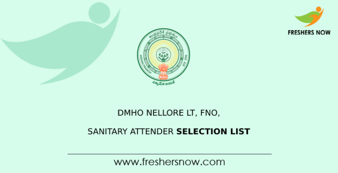 DMHO Nellore LT, FNO, Sanitary Attender Selection List