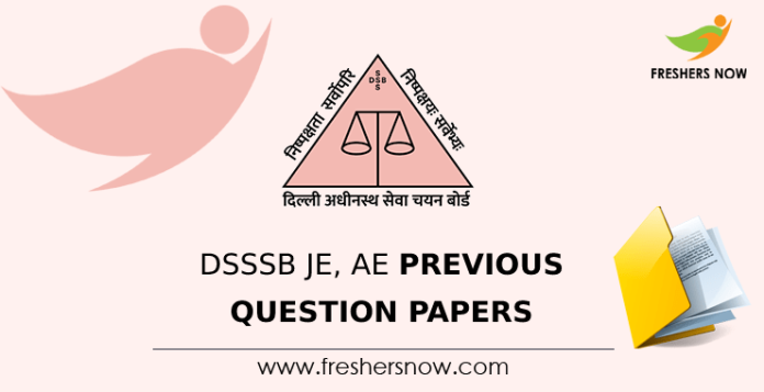 DSSSB JE, AE Previous Question Papers