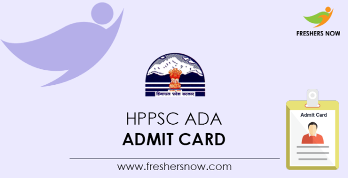 HPPSC ADA Admit Card