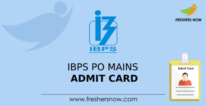 IBPS PO Mains Admit Card