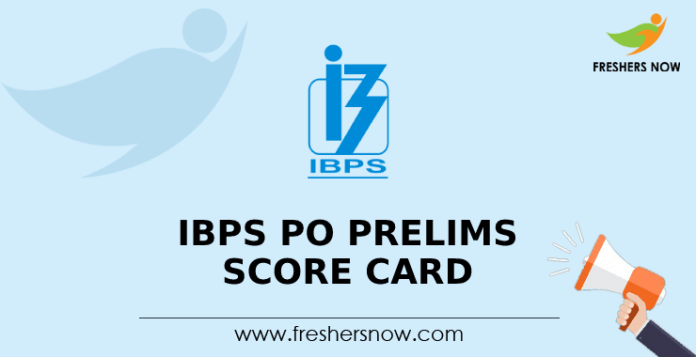 IBPS PO Prelims Score Card