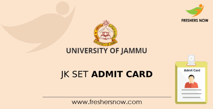 JK SET Admit Card