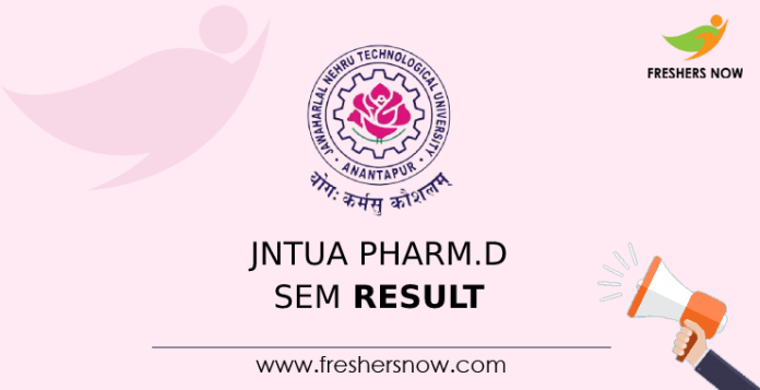 JNTUA Pharm.D Sem Result