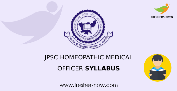 JPSC Homeopathic Medical Officer Syllabus