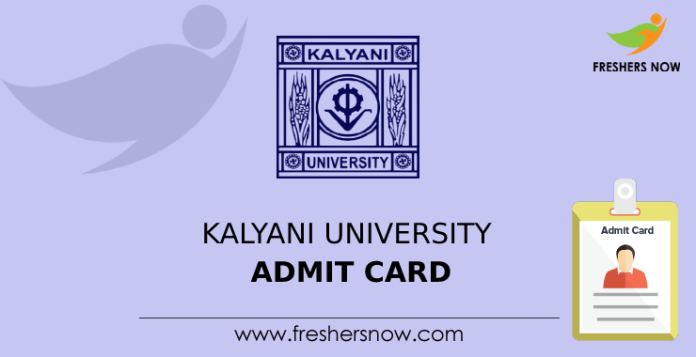 Kalyani University Admit Card