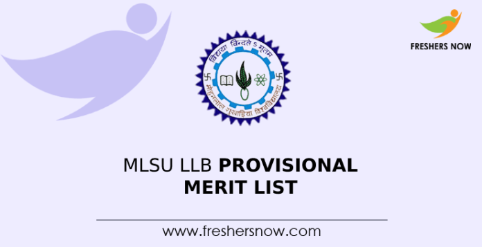 MLSU LLB Provisional Merit List