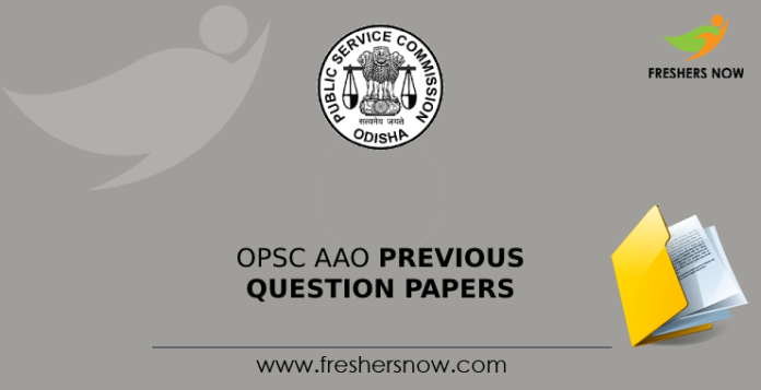 OPSC AAO Previous Question Papers