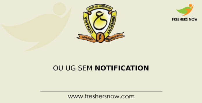 OU UG Sem notification