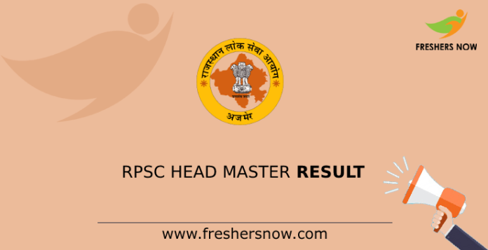 RPSC Head Master Result