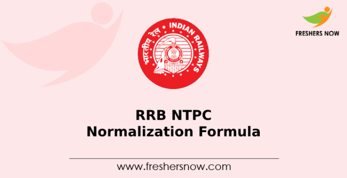 RRB NTPC Normalization Formula