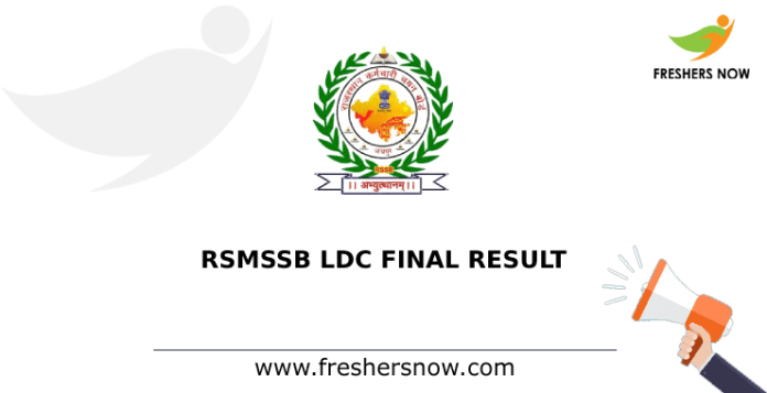 RSMSSB LDC Final Results