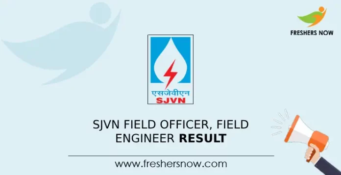 SJVN Field Officer, Field Engineer Result