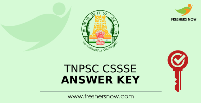 TNPSC CSSSE Answer Key