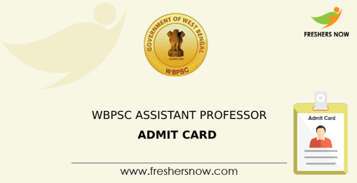 WBPSC Assistant Professor Admit Card