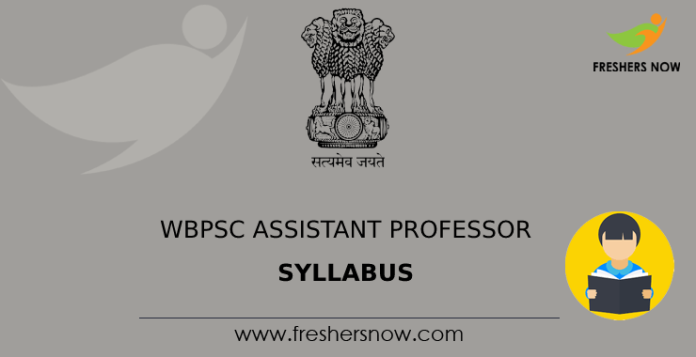 WBPSC Assistant Professor Syllabus