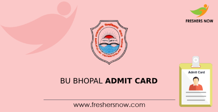 BU Bhopal Admit Card