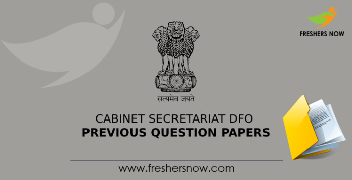 Cabinet Secretariat DFO Previous Question Papers