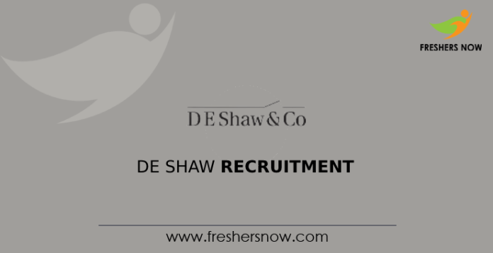 DE Shaw Recruitment