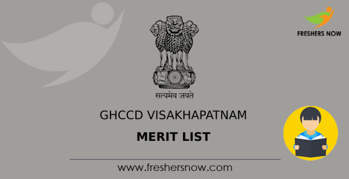 GHCCD Visakhapatnam Selection List