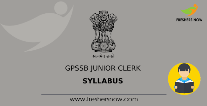 GPSSB Junior Clerk Syllabus