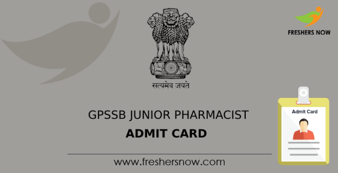 GPSSB Junior Pharmacist Admit Card