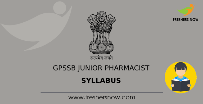 GPSSB Junior Pharmacist Syllabus