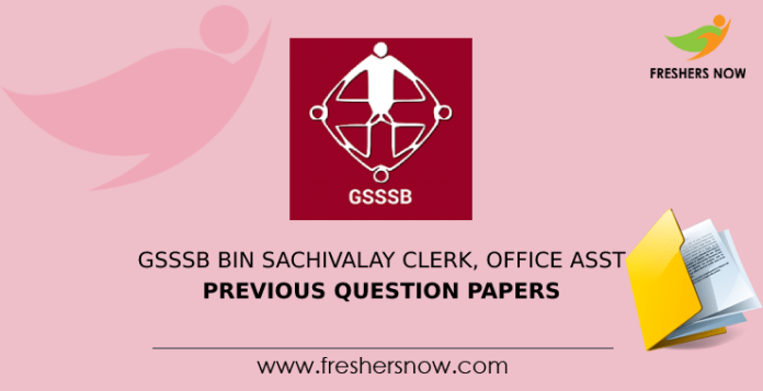 GSSSB Bin Sachivalay Clerk, Office Assistant Previous Question Papers