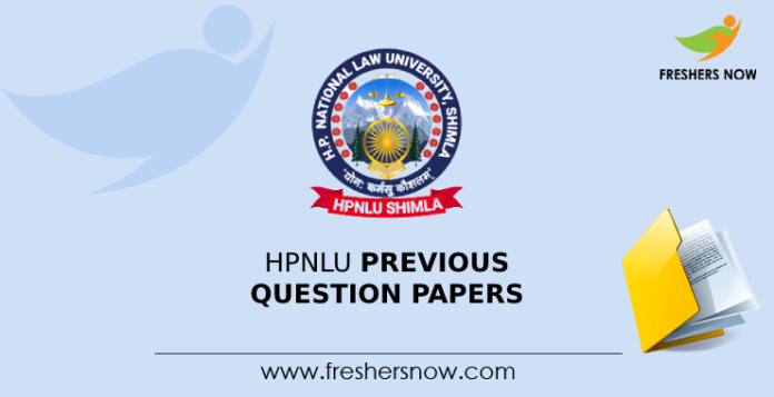HPNLU Clerk Previous Question Papers
